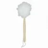 SPAZZOLA DOCCIA LAVA SCHIENA SPUGNA RETE BIANCA ESFOLIANTE MANICO IN LEGNO 79594