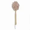 SPAZZOLA DOCCIA LAVA SCHIENA SPUGNA A RETE ROSA ESFOLIANTE MANICO IN LEGNO 79595