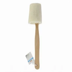 SPAZZOLA LAVASCHIENA DOCCIA SPUGNA DI LUFFA ESFOLIANTE CON MANICO IN LEGNO 69594