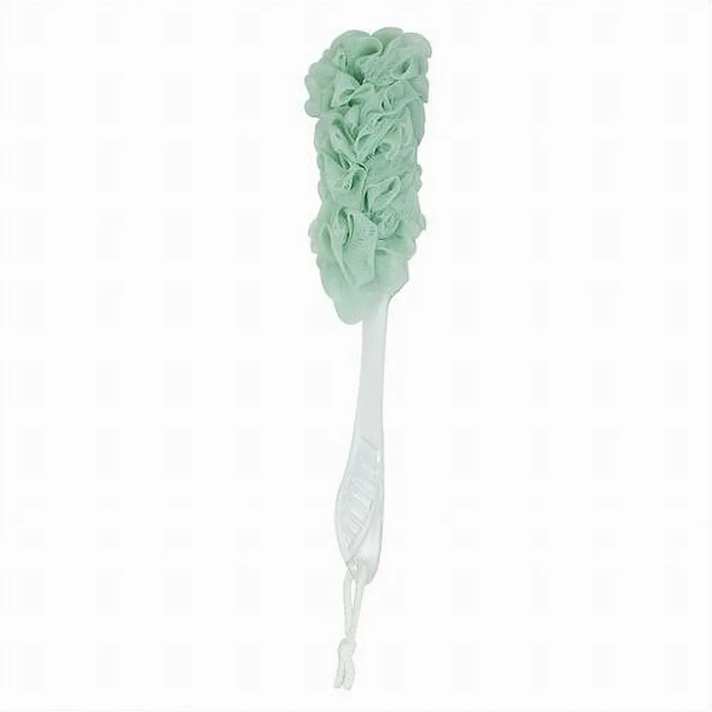 SPAZZOLA LAVASCHIENA ESFOLIANTE BAGNO DOCCIA SPUGNA VERDE MANICO SCRUBBER 79602