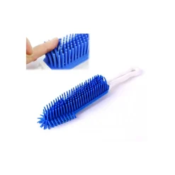 SPAZZOLA PER CANI E GATTI SILICONE 27CM 3 COLORI SCIOGLINODI CURA ANIMALI PELO