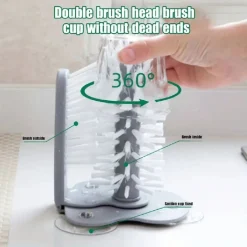 SPAZZOLA PER PULIZIA BOTTIGLIA LAVATAZZINE TAZZA BICCHIERE LAVELLO CUCINA CASA