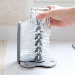 SPAZZOLA PER PULIZIA BOTTIGLIA LAVATAZZINE TAZZA BICCHIERE LAVELLO CUCINA CASA