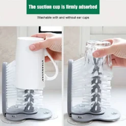 SPAZZOLA PER PULIZIA BOTTIGLIA LAVATAZZINE TAZZA BICCHIERE LAVELLO CUCINA CASA