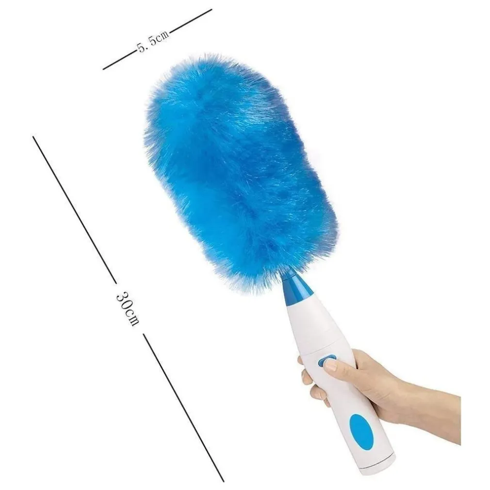 SPAZZOLA PIUMINO TOGLI POLVERE A BATTERIE ROTANTE 360 CON SETOLE ELETTROSTATICHE