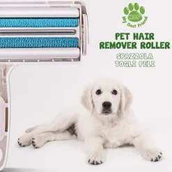 SPAZZOLA RIMUOVI PELI A RULLO CON CONTENITORE PER CANI E GATTI ANIMALI DOMESTICI