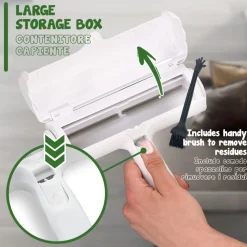 SPAZZOLA RIMUOVI PELI A RULLO CON CONTENITORE PER CANI E GATTI ANIMALI DOMESTICI