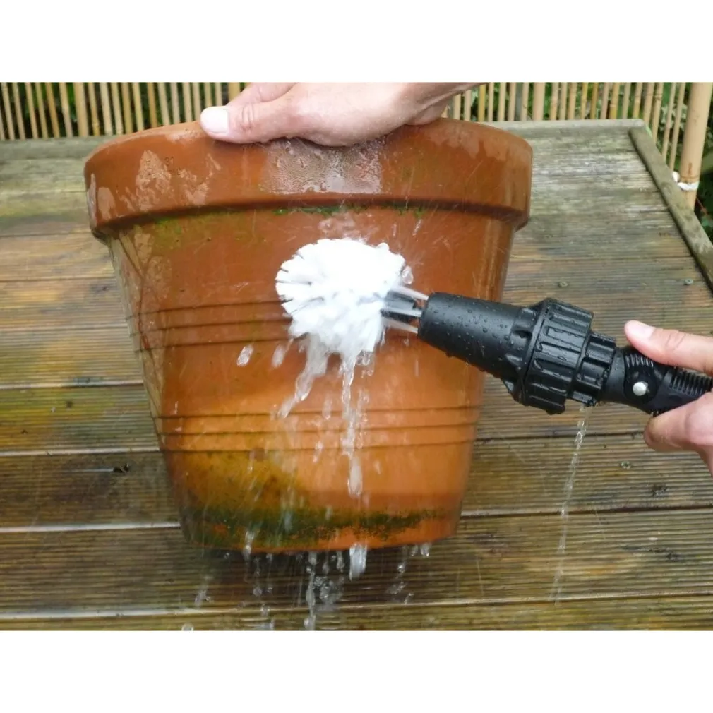 SPAZZOLA ROTANTE ACQUA PULISCI MOTO AUTO BICICLETTA LAVAGGIO CERCHIONI BRUSHHERO