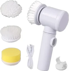 SPAZZOLA ROTANTE ELETTRICA PER PULIZIA MULTIFUNZIONE CON 3 TESTINE BAGNO CUCINA
