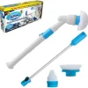SPAZZOLONE SPAZZOLA ROTANTE CORDLESS RICARICABILE PER PULIZIA PIASTRELLE BAGNO