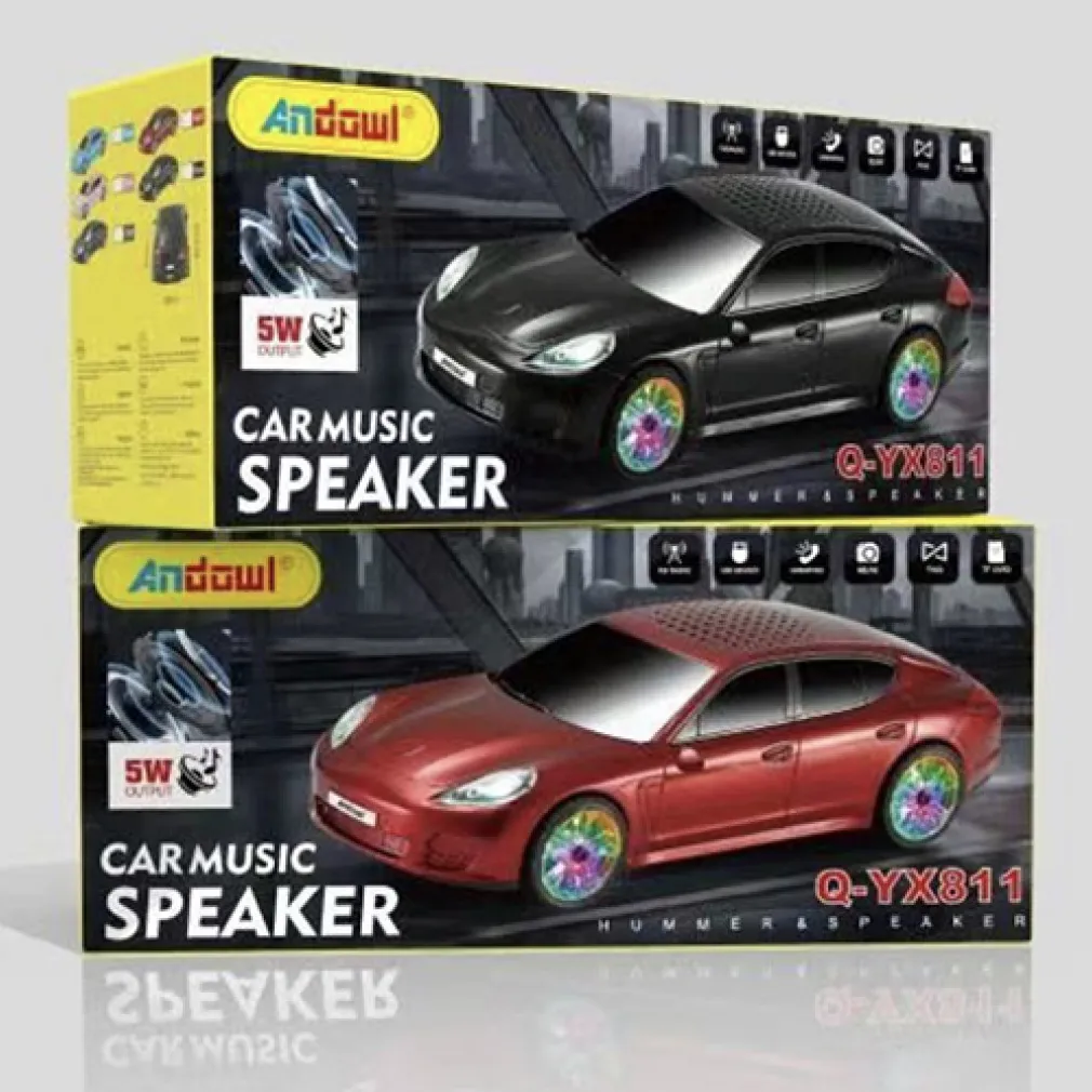 SPEAKER ALTOPARLANTE MUSICALE WIRELESS FORMA D'AUTO 5W USB/TF MP3 RADIO Q-YX811