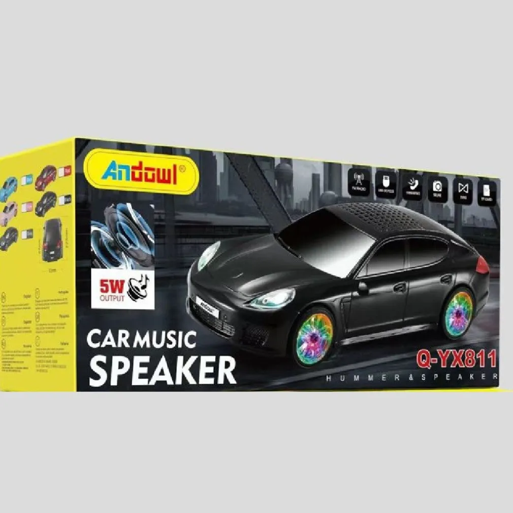 SPEAKER ALTOPARLANTE MUSICALE WIRELESS FORMA D'AUTO 5W USB/TF MP3 RADIO Q-YX811