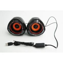 SPEAKER ALTOPARLANTI STEREO PER COMPUTER PC 2.0 CABLATO CAVO USB AUX 3,5MM Q87