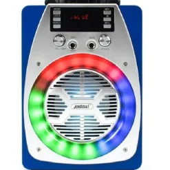 SPEAKER PORTATILE KARAOKE ALTOPARLANTE BLUETOOTH WIRELESS MICROFONO LED Q-YX606