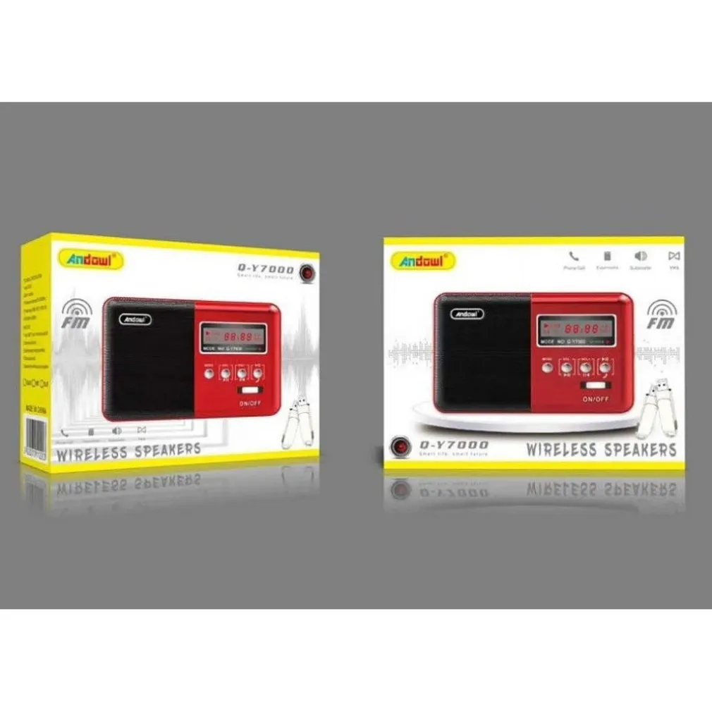 SPEAKER WIRELESS BLUETOOTH RICARICABILE ALTOPARLANTE RADIO FM PORTATILE Q-Y7000