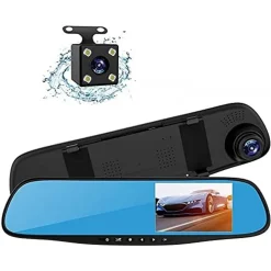 SPECCHIETTO CAMERA POSTERIORE HD REGISTRATORE AUTO SPECCHIO RETROVISORE Q-A182