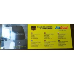 SPECCHIETTO CAMERA POSTERIORE HD REGISTRATORE AUTO SPECCHIO RETROVISORE Q-A182