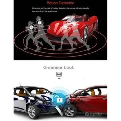 SPECCHIETTO CAMERA POSTERIORE HD REGISTRATORE AUTO SPECCHIO RETROVISORE Q-A182