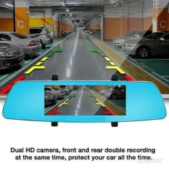 SPECCHIETTO CAMERA POSTERIORE HD REGISTRATORE AUTO SPECCHIO RETROVISORE Q-A182