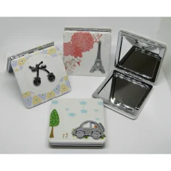 SPECCHIETTO SPECCHIO DA BORSA BORSETTE PER DONNA MAKE UP RICHIUDIBILE IDEA REGALO