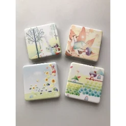 SPECCHIETTO SPECCHIO DA BORSA BORSETTE PER DONNA MAKE UP RICHIUDIBILE IDEA REGALO