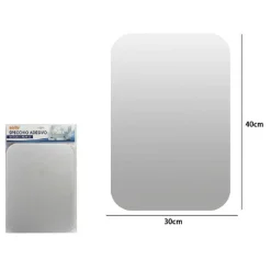 SPECCHIO ADESIVO FORMA RETTANGOLARE ADESIVA MURALE ARREDAMENTO CASA 30X40CM