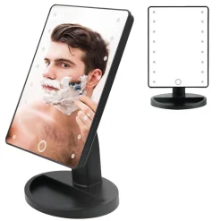 SPECCHIO DA TRUCCO ILLUMINATO 16 LED PORTATILE MAKE UP COSMETICO CAMERINO