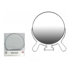 SPECCHIO PER COSMETICI RASOIO BARBA TRUCCO MAKE UP INGRANDIMENTO 5″ PVC 07092