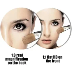 SPECCHIO TRUCCO A PARETE ILLUMINATO CON INGRANDIMENTO DIMMERABILE LED RICARICABILE TOUCH