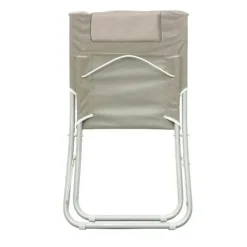 SPIAGGINA CON CUSCINO PER TESTIERA CREMA 57X47X95 CM PIEGHEVOLE PORTATILE 281016