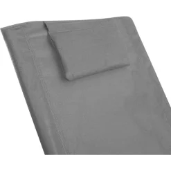 SPIAGGINA CON CUSCINO PER TESTIERA GRIGIO 57X47X95 CM PIEGHEVOLE PORTATILE 281017