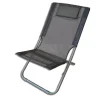 SPIAGGINA CON CUSCINO TESTIERA GRIGIO TEXTILENE 57X47X95CM PIEGHEVOLE PORTATILE 281033