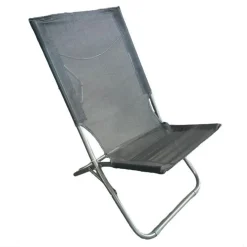 SPIAGGINA IN TEXTILENE GRIGIA PIEGHEVOLE SEDIA PER MARE CAMPEGGIO 57X47X72CM 281052