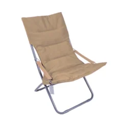 SPIAGGINA SEDIA CANAPONE IN ACCIAIO TESSUTO IMBOTTITO PIEGHEVOLE RELAX MARRONE 3994190