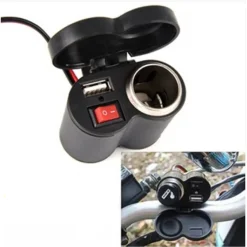 SPINA ACCENDINO CARICABATTERIA PER MOTO CELLULARE PORTE USB ACCENDISIGARI Q-A47