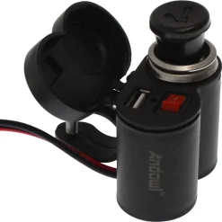 SPINA ACCENDINO CARICABATTERIA PER MOTO CELLULARE PORTE USB ACCENDISIGARI Q-A47