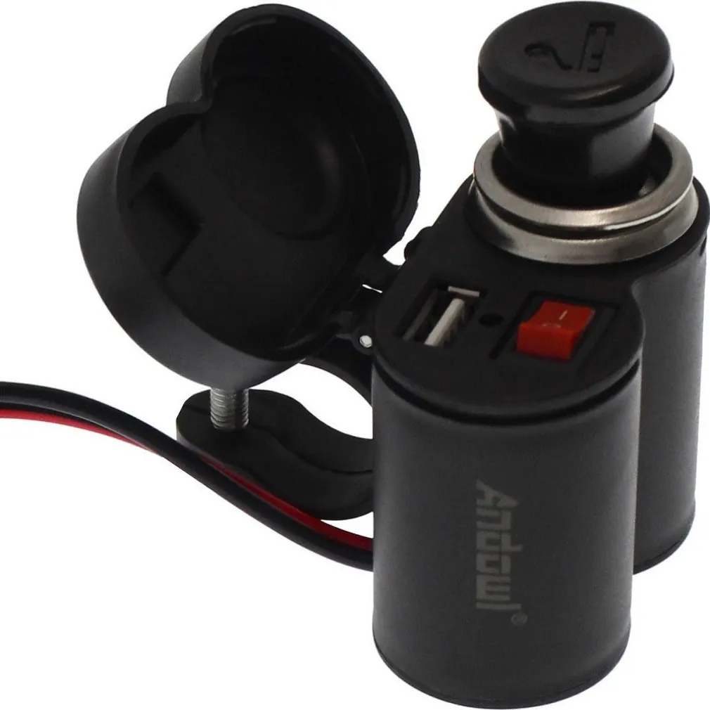 SPINA ACCENDINO CARICABATTERIA PER MOTO CELLULARE PORTE USB ACCENDISIGARI Q-A47