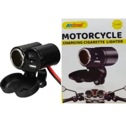 SPINA ACCENDINO CARICABATTERIA PER MOTO CELLULARE PORTE USB ACCENDISIGARI Q-A47