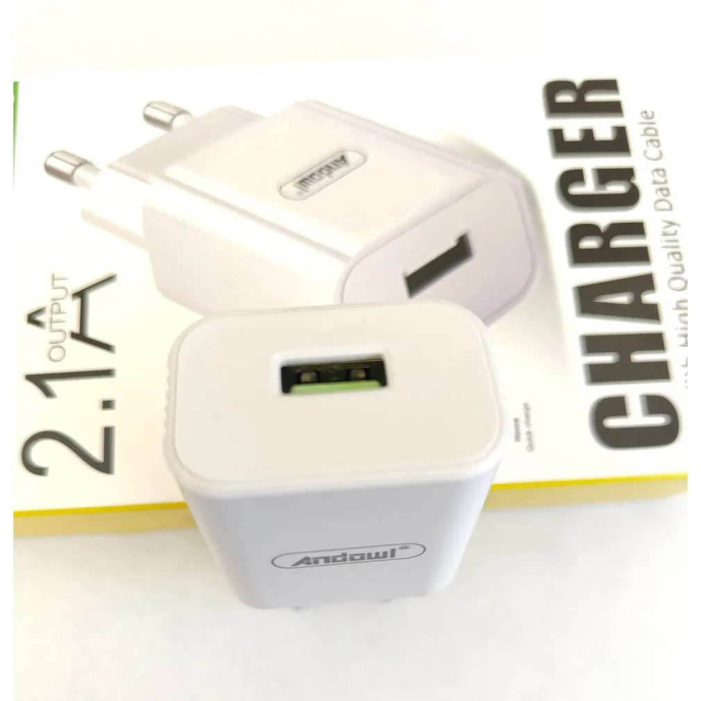 SPINA CARICABATTERIE USB SMARTPHONE 2.1A RICARICA VELOCE PER PRESA MURO Q-CD013