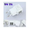 spina usb 5v 2a caricatore adattatore caricabatteria universale 2 porta usb