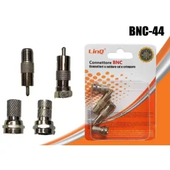 SPINOTTI CONNETTORE BNC A VITE IN METALLO RCA ADATTATORE CAVO COASSIALE BNC-44