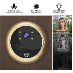 SPIONCINO ELETTRONICO DIGITALE PORTA CAMPANELLO CON MONITOR 4.3'' CON FOTOCAMERA