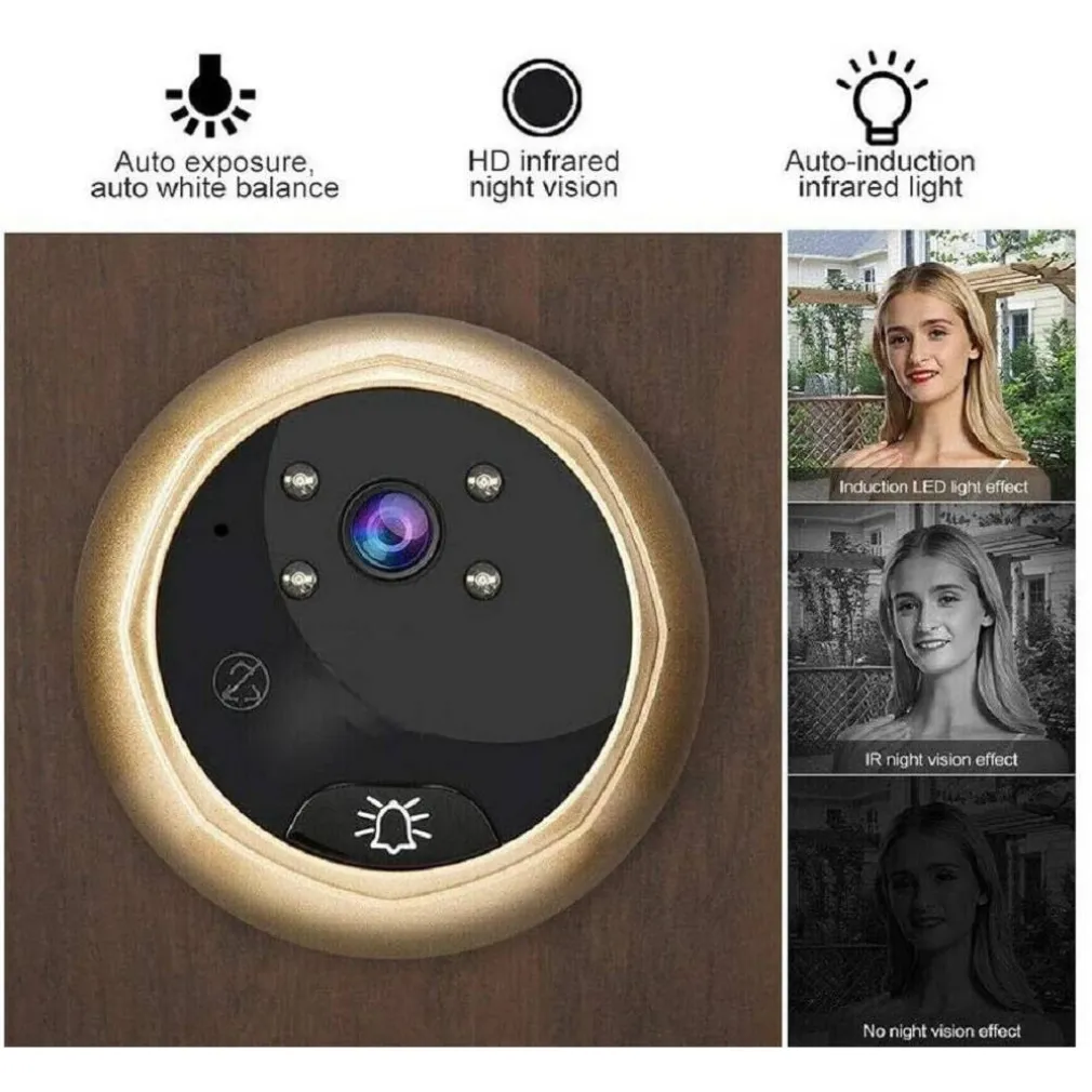 SPIONCINO ELETTRONICO DIGITALE PORTA CAMPANELLO CON MONITOR 4.3'' CON FOTOCAMERA