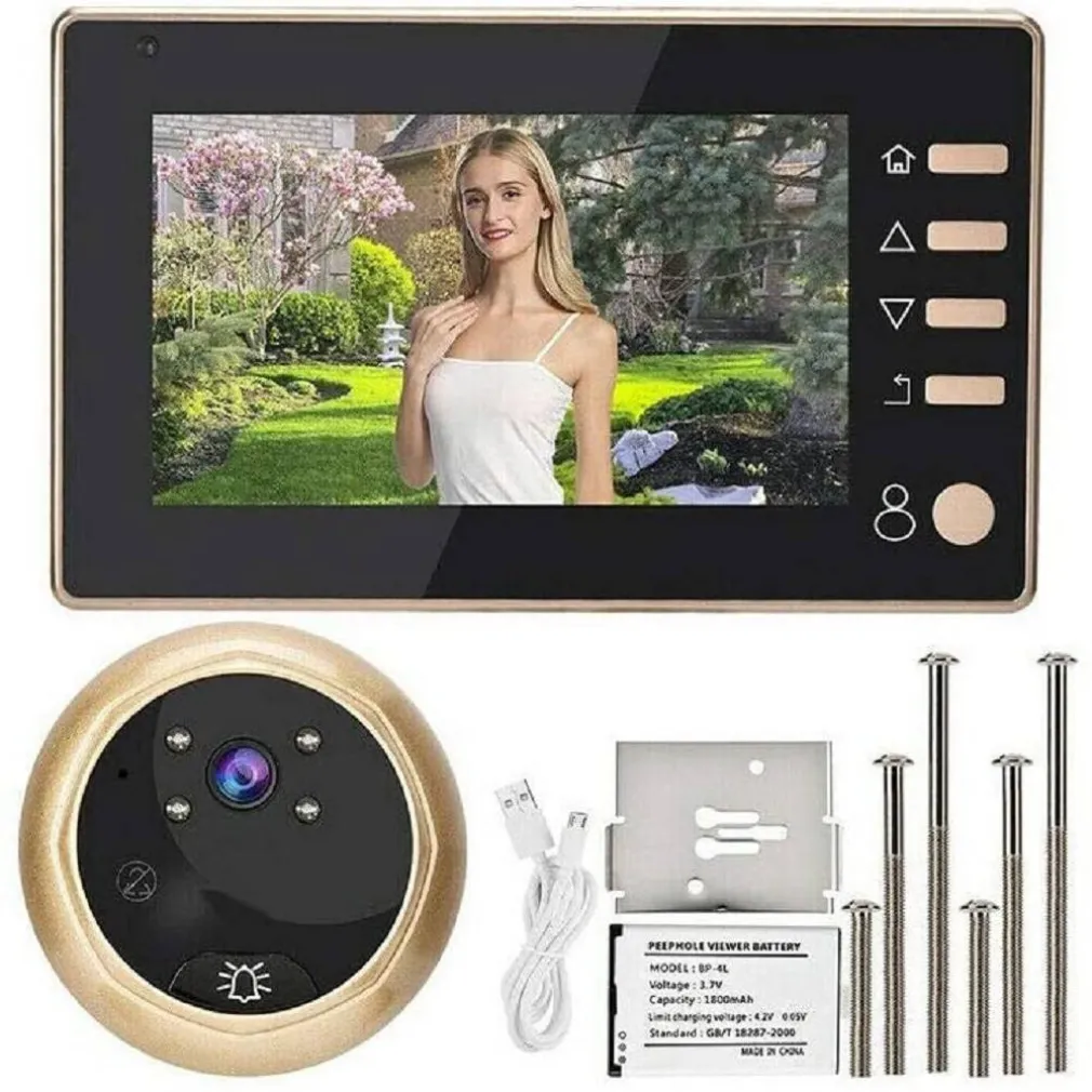 SPIONCINO ELETTRONICO DIGITALE PORTA CAMPANELLO CON MONITOR 4.3'' CON FOTOCAMERA