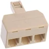 SPLITTER SDOPPIATORE TELEFONICO ADATTATORE 3 USCITE FEMMINA PLUG RJ-11