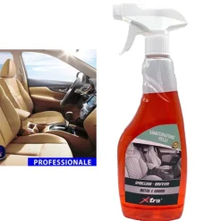 SPRAY DETERGENTE SMACCHIATORE PELLI SMACCHIA RAVVIVA E PROFUMATORE AUTO DA 500ML