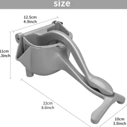 SPREMIAGRUMI MANUALE A LEVA IN ALLUMINIO CON CONTENITORE RACCOGLI SUCCO PREMUTA