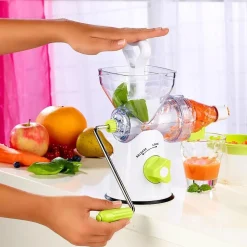 SPREMIAGRUMI MANUALE PER FRUTTA E VERDURA A MANOVELLA CENTRIFUGA SEPARA SUCCO