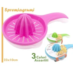 SPREMIAGRUMI SPREMI AGRUMI LIMONE ARANCIA SUCCO IN PLASTICA COLORATA CON MANICO