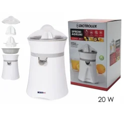 SPREMIAGRUMI 20W CON SISTEMA A PRESSIONE AUTOMATICO 2 TESTINE CESTELLO FILTRANTE